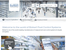 Tablet Screenshot of burkert-usa.com